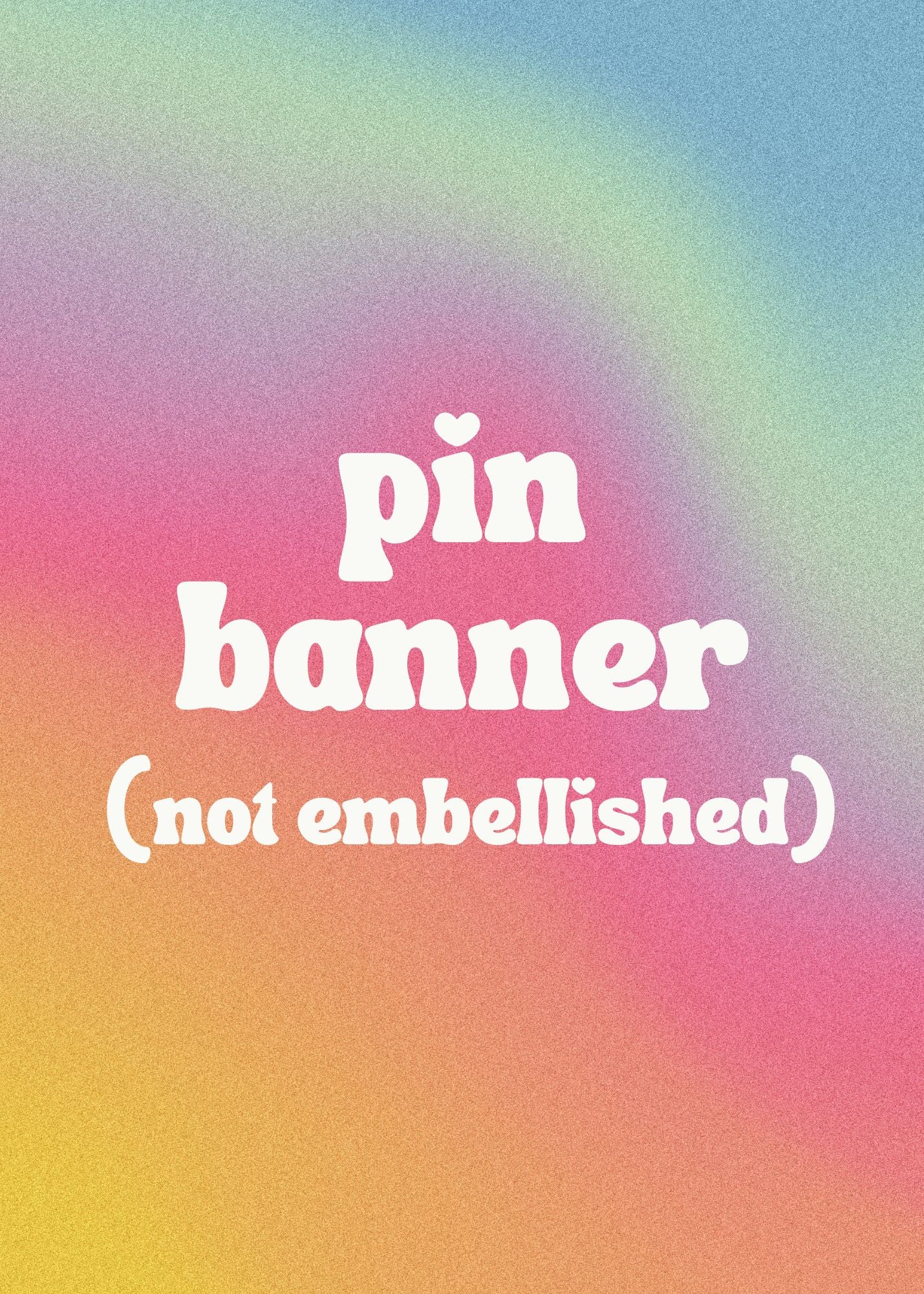 *PRE-ORDER* custom pin banner (not embellished)